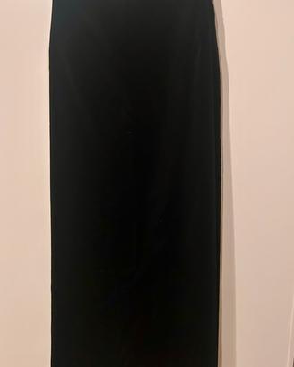 Gonna elegante lunga in velluto nero