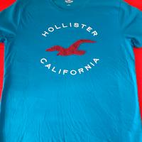 t-shirt Hollister turchese