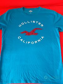 t-shirt Hollister turchese