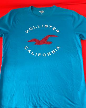 t-shirt Hollister turchese