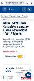 Congelatore  BEKO   pozzo