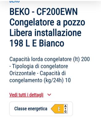 Congelatore  BEKO   pozzo