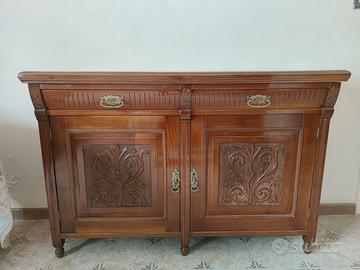 Credenza Bassa in Noce Massello Francese 