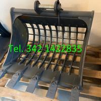 Benna grigliata 80 cm perno 35 per miniescavatore