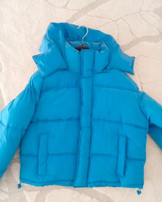 Piumino Puffer Zara Stile Balenciaga Blu Elettrico