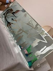 Tavolo in cristallo fatto a mano e 2 specchi luce