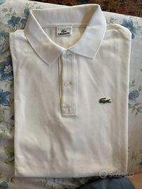 Polo Lacoste bianca taglia 6 uomo XXXL