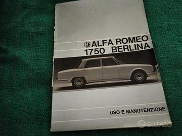 uso e manutenzione alfa romeo 1750