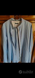 camicia a righe Sisley collo coreano 