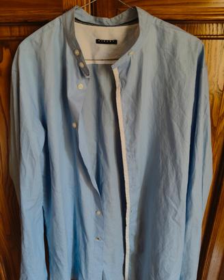 camicia a righe Sisley collo coreano 