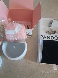 pandora bracciale con charms e kit pulizia