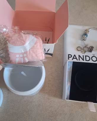 pandora bracciale con charms e kit pulizia