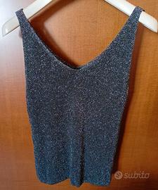 Canotta donna glitterata