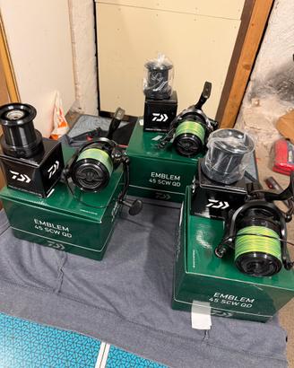 3 Daiwa Emblem 45 SCW QD + Doppia Bobina