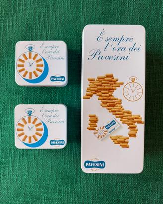 Set 3 scatole in latta Pavesini vintage