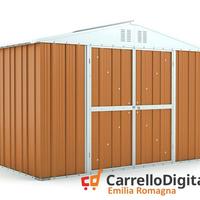 Box giardino lamiera zincata 327x155 legno chiaro