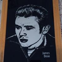 Quadro vintage James Dean su specchio nero