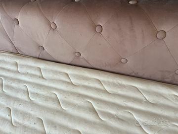 letto velluto materasso 2 x 2 metri