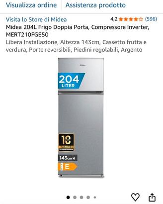 Frigorifero Midea 204 litri 