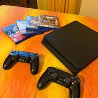 Ps4 slim 1TB+ 2 pad + giochi