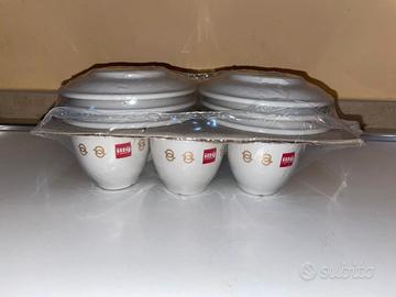 ILLY CAFFE' SET  6 TAZZINE VECCHIO LOGO ORO