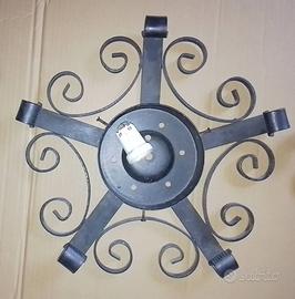 Coppia Lampade/Applique in Ferro Battuto