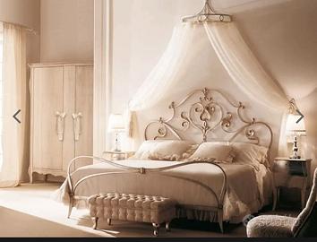 Letto matrimoniale in ferro forgiato a mano