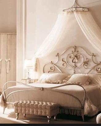 Letto matrimoniale in ferro forgiato a mano