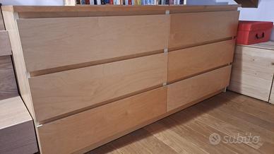 2 Cassettiere IKEA MALM 3 cassetti