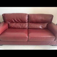 Divano Vera pelle Bordeaux