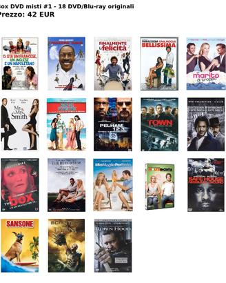 Box DVD misti #1 - 18 DVD/Blu-ray originali