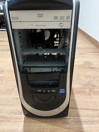 Case per pc con alimentatore e masterizzatore