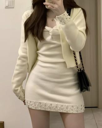 Set abito + cardigan maglia