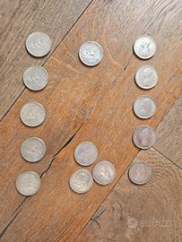 Lotto 14 monete 500 Lire in argento 835