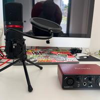 Scheda audio + microfono a condensatore