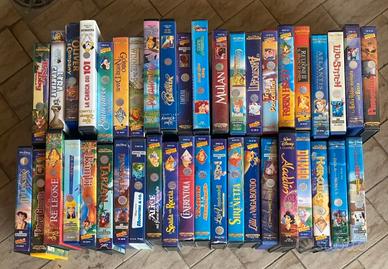 Vhs Dysney assortiti 48 cassette + Lettore Vhs BD-