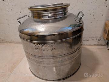 bidoni acciaio 30L per olio