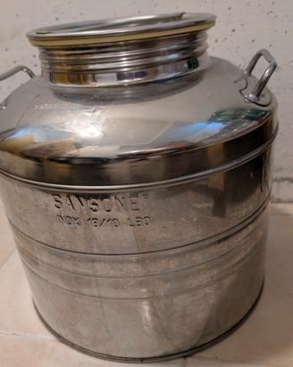 bidoni acciaio 30L per olio