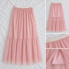 gonna lunga in tulle con sottoveste integrata
