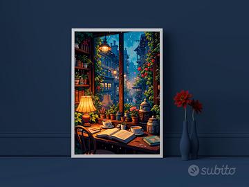 Rainy Window Relax Cozy Home Decor Poster Print A4