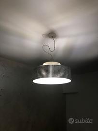 Lampadario Linea Light sospensione mosaico bianco