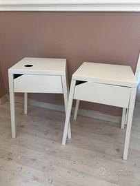 Due comodini ikea in metallo