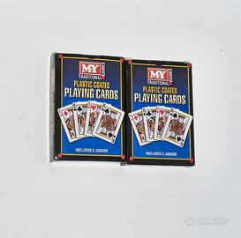 2 mazzi di carte da gioco MY, tradizionali e plast
