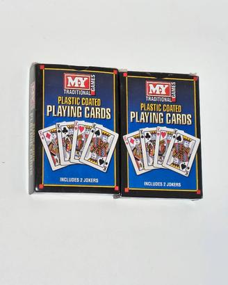2 mazzi di carte da gioco MY, tradizionali e plast