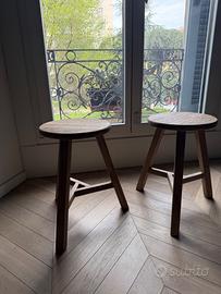 Set of 2 Wooden Stools - Zara Home