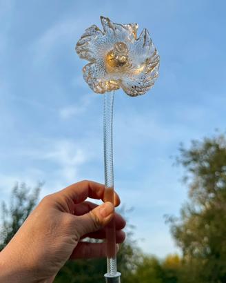 Fiore in vetro di Murano ricambio per lampadario