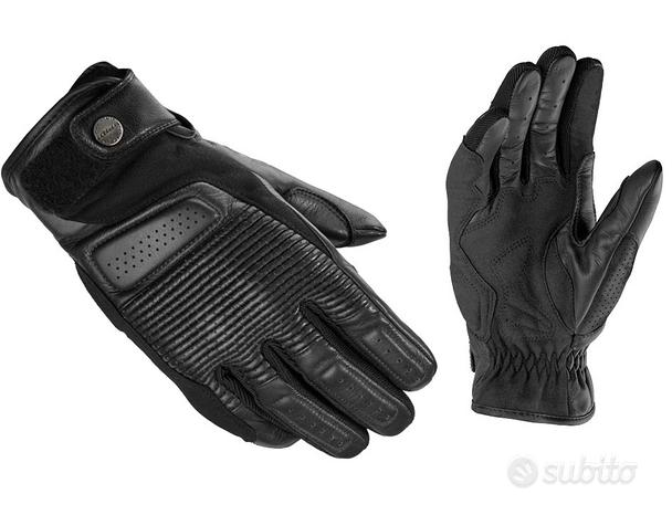 Guanto pelle moto cafe racer vintage spidi nero