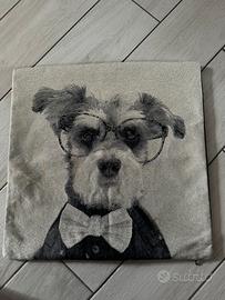 Cuscino decorativo con stampa artistica di cane