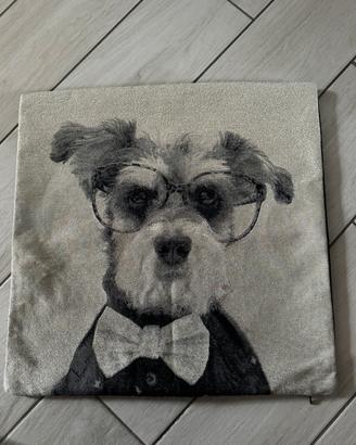 Cuscino decorativo con stampa artistica di cane
