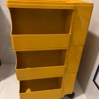 Carrello Body giallo di Joe Colombo per Bieffeplas